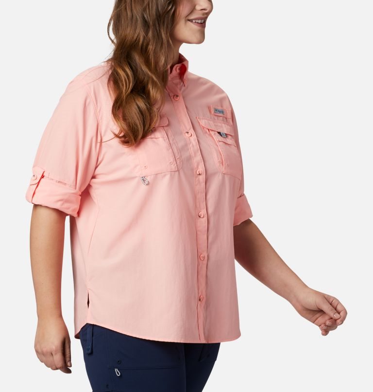 Camasa Columbia PFG Bahama Long Sleeve Dama Roz | Plus Size XSSM7098Q